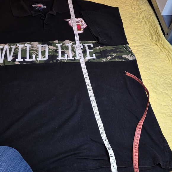 Ecko Unlimited Black 3 Button Polo with Camo and Tiger Patch.Size 3XB.(#2015) - Picture 12 of 12